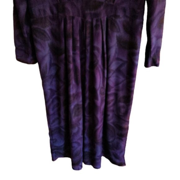 Vintage 80s midi rouched dress in great color - Picture 11 of 14